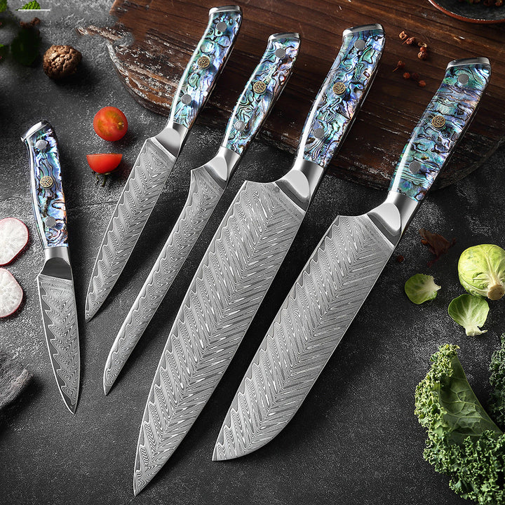 Elevate Your Culinary Experience with Damasco Knives Featuring Abalone Shell Handles